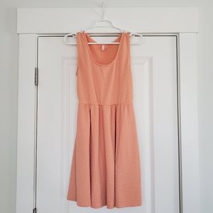 Light Orange Knee Length Dress